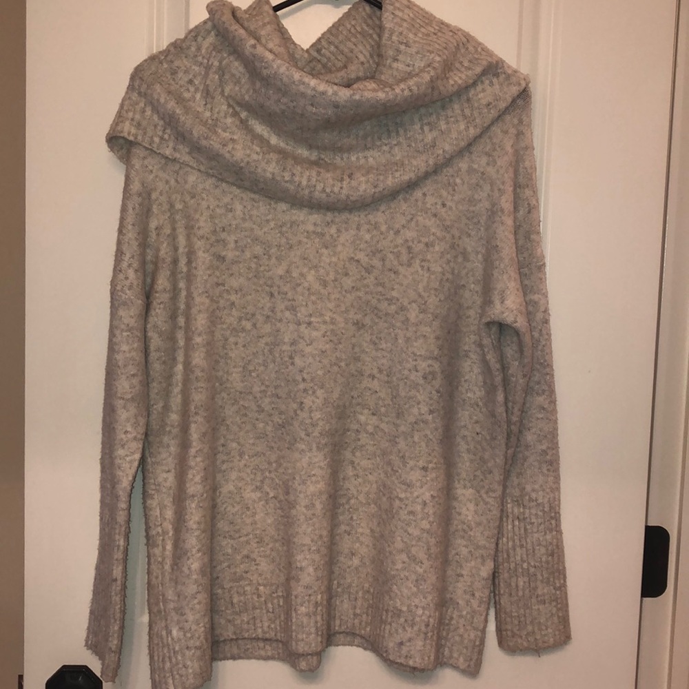Cream Bulky Neck Sweater